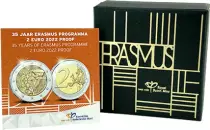 Pays-Bas Pi&egrave;ce 2 Euros Comm&eacute;mo. BE PAYS-BAS 2022 - 35 ans du Programme ERASMUS - RARE
