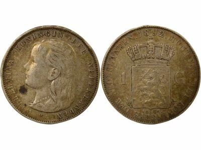 Pays-Bas Wilhelmina - Gulden Argent - 1892 Utrecht