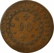 Pedro I - 20 Reis - 1823 / 1829 R Rio