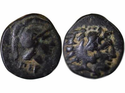 Pergamon - Bronze, Herakles / Athena - 310 / 282 BC