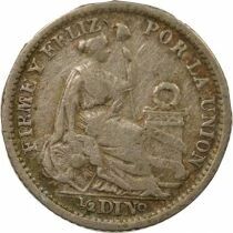 P&eacute;rou 1/2 Dinero Argent - 1902/0 Lima