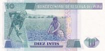 Pérou 10 Intis - Ricardo Palma - Agriculture - 1985 - Série A-A - P.129