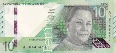 P�rou 10 Soles Chabuca Grande - Lama - 2019 (2021)