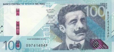P�rou 100 Soles - Pedro Paulet - Colibri - 2019-2021 - S�rie B-P