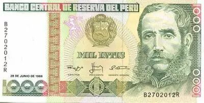 P�rou 1000 Intis M.A. Avelino Caceres