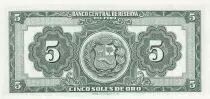 Pérou 5 Soles, Liberté assise - 1956 - Série J29