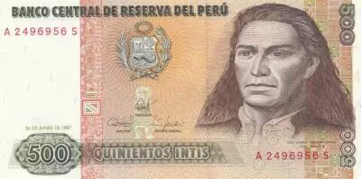 P�rou 500 Intis J. G. Condorcanqui Tupac Amaru II - 1985