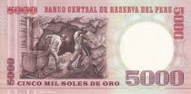 Pérou 5000 Intis - Francisco Bolognesi - Mineurs - 21-06-1985 - PNEUF - P.117c