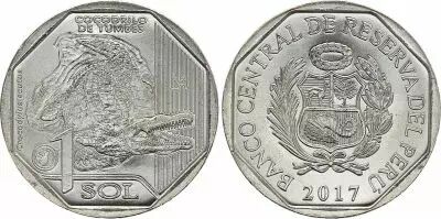 Peru 1 Sol - Cocodrilo - 2017