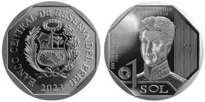 Peru 1 Sol - Jos� De La Mar y Cort�zar - 2023