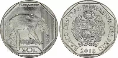 Peru 1 Sol - Tapir - 2018