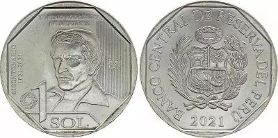 Peru 1 Sol - Toribio R. De Mendoza- 2021