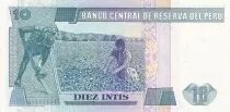 Peru 10 Intis - Ricardo Palma - Agriculture - 1987 - Serial A-M - P.129