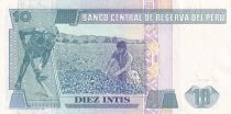 Peru 10 Intis - Ricardo Palma - Farmers - 26-06-1987 - P.129