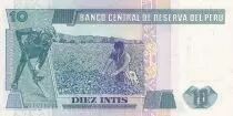 Peru 10 Intis - Ricardo Palma - Farmers - 26-06-1987 - UNC - P.129