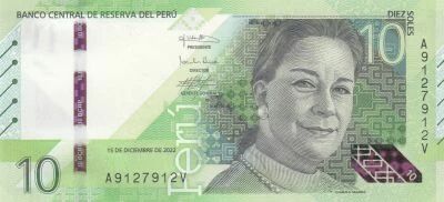 Peru 10 Soles - Chabuca Grande - Lama - 2022 (2025) - Series A-V