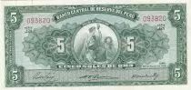 Peru 5 Soles, Liberty - 1956 - Serial J21