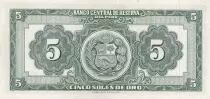 Peru 5 Soles, Liberty - 1956 - Serial J23