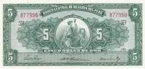 Peru 5 Soles, Liberty - 1956 - Serial J27