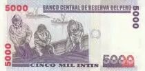 Peru 5000 Intis Amiral M. Gruau - Fishing - 1988