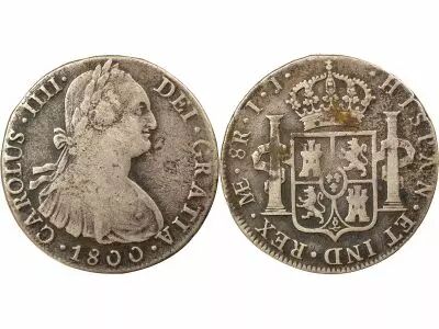 Peru Charles IV - 8 Silver Reales - 1800 Lima