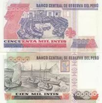 Peru Set of 5 banknotes from Peru - 500 to 100000 Intis