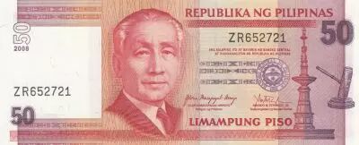 Philippinen 50 Piso - Sergio Osmena - 2008 - Serial ZR