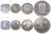 Philippinen Series of 4 coins - 1 sentimo to 1 piso - 1975