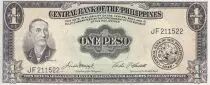Philippines 1 Peso - Mabini - Church - Serial JF - 1949 - P.133
