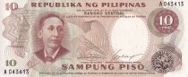 Philippines 10 Piso - A. Mabini - Church - ND (1969) - P.144a