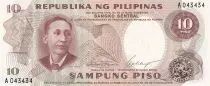 Philippines 10 Piso - A. Mabini - Church - ND (1969) - P.144b
