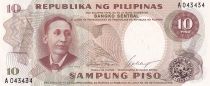 Philippines 10 Piso - A. Mabini - Eglise - ND (1969) - P.144b