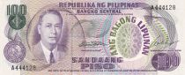 Philippines 100 Peso- Manuel Roxas - Banque Centrale - ND (1969) - Série A - P.147a