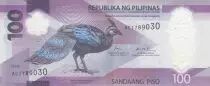 Philippines 100 Pisos - Peacocks - Whale  - Polymer - 2024 - Serial AC
