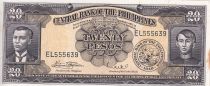Philippines 20 Pesos - A. Bonifacio & E. Jacinto - Serial EL - 1949 - P.137e