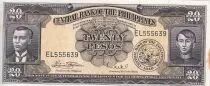Philippines 20 Pesos - A. Bonifacio & E. Jacinto - Serial EL - 1949 - P.137e