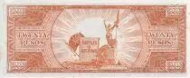 Philippines 20 Pesos - A. Bonifacio & E. Jacinto - S&eacute;rie EL - 1949 - P.137e