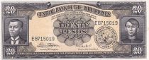 Philippines 20 Piso - A. Bonifacio & E. Jacinto - ND (1949) - Série EB - P.137e