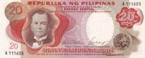 Philippines 20 Piso - M.L. Quezon - Malakanyang Palace - 1969 - UNC - P.145a