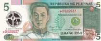 Philippines 5 Piso - Emilio Aguinaldo - 1991 - * Remplacement - P.168dr