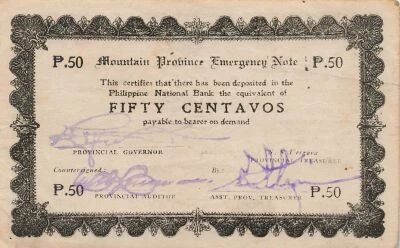 Philippines 50 Centavos - Mountain Province - ND (1942) - P.S594b