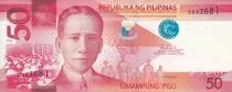 Philippines 50 Piso - Sergio Osmena - Caranx - 2010 - Serial D - P.207a