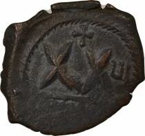 Phocas - 1/2 Follis, Class II - Year 6 (607 / 608) Nicomedia