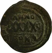 Phocas - Follis, Class II - Year 5 (606 / 607) Constantinople