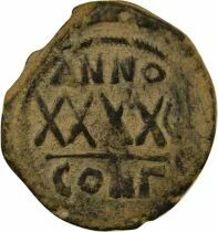 Phocas - Follis, Class II - Year 6 (607 / 608) Constantinople