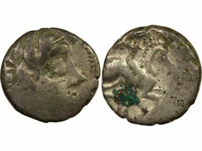Pictones - Silver Drachm, with winged Horseman - 120 / 80 BC