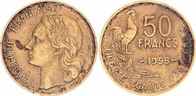 Pi�ce 50 francs 1958