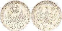 Pi&egrave;ce Alemania (Rep&uacute;blica Federal) 10 deutsche mark Plata 1972 F Stuttgart