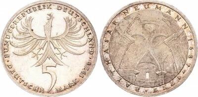 Pi�ce Alemania (Rep�blica Federal) 5 deutsche mark Plata 1978 F Stuttgart