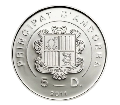 Pi�ce Andorra 5 diners Silber 2011